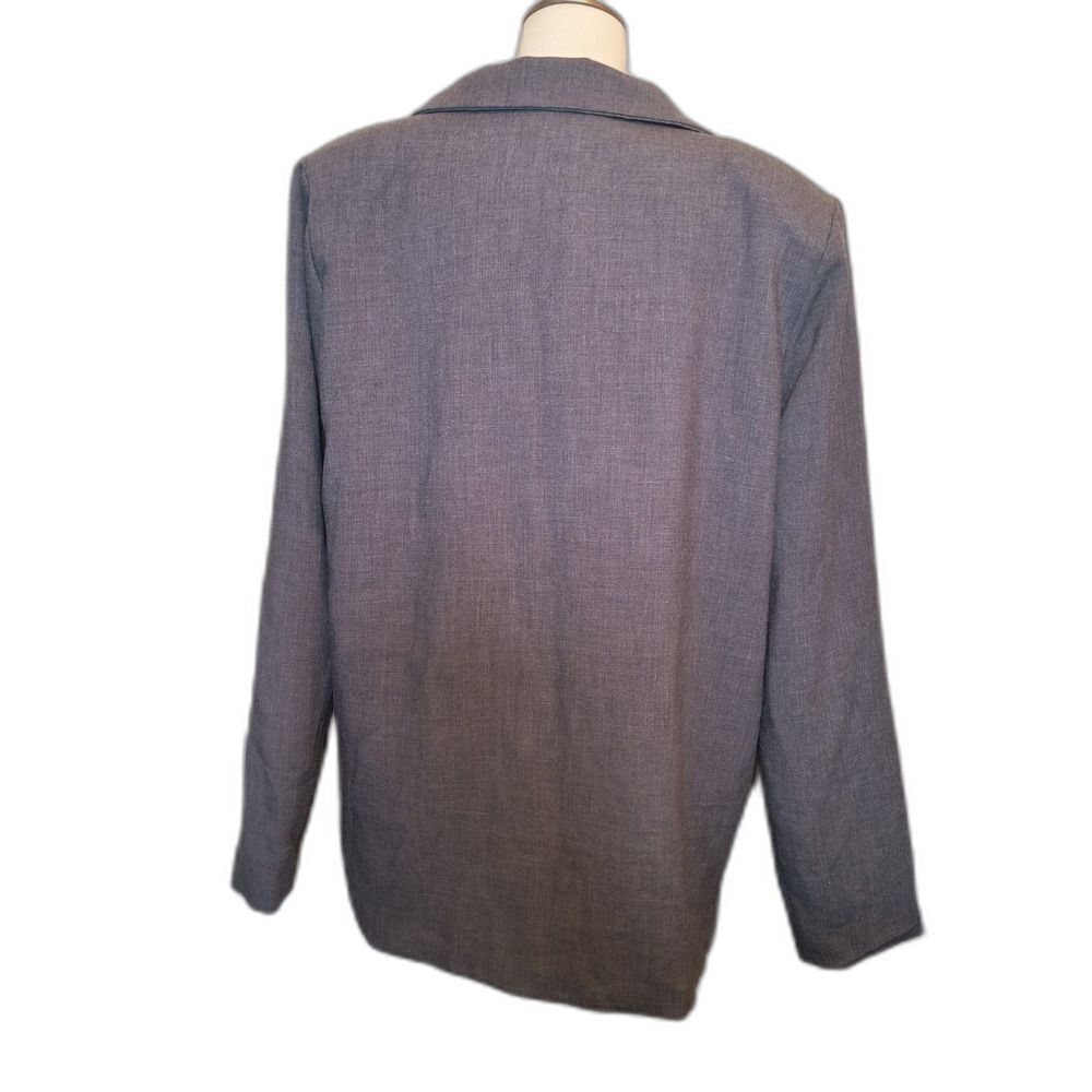Pretty Little Things Oversized Dad Blazer Charcoal Gray - Picture 4 of 6